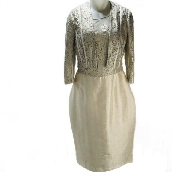 Vintage Kay Unger New York Lace Dress & Jacket Set - Picture 1 of 12